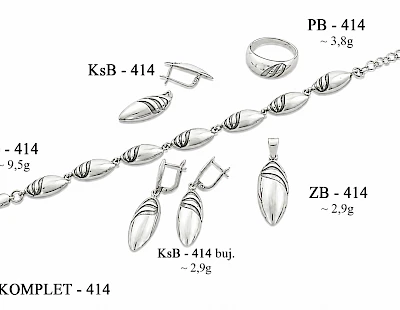 Numery komplet&oacute;w biżuterii 499-401 - producent biżuterii srebrnej Ab-AG