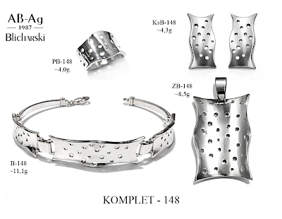 Numery komplet&oacute;w biżuterii 200-001 - producent biżuterii srebrnej Ab-AG