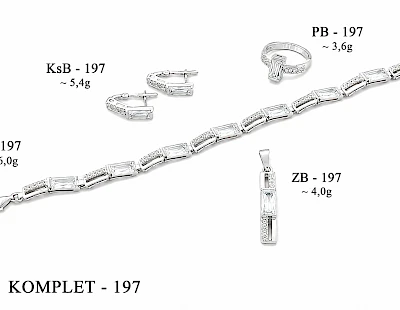 Numery komplet&oacute;w biżuterii 200-001 - producent biżuterii srebrnej Ab-AG